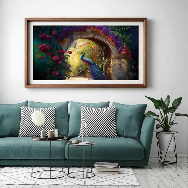 Canvas_Decorative_Peacock_Floral_Wall_Art