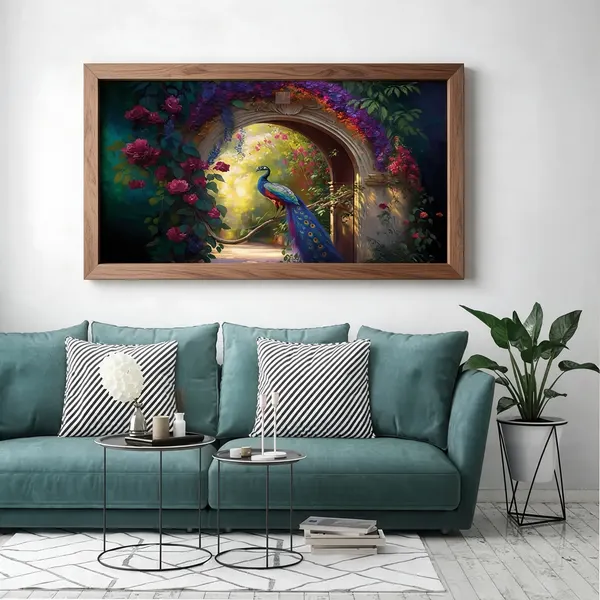Canvas_Decorative_Peacock_Floral_Wall_Art