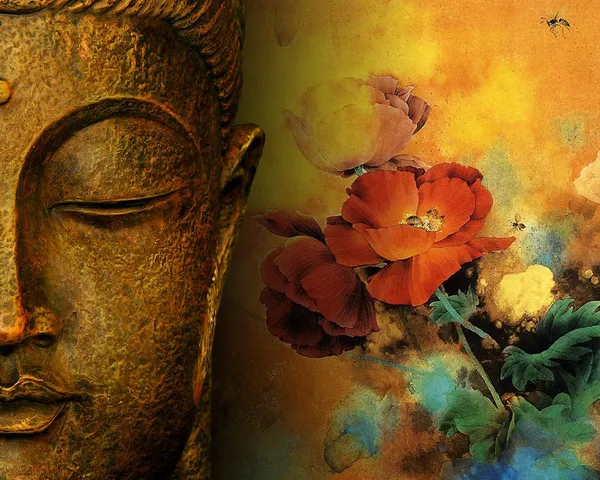 Buddha_Floral_Abstract_Wall_Art
