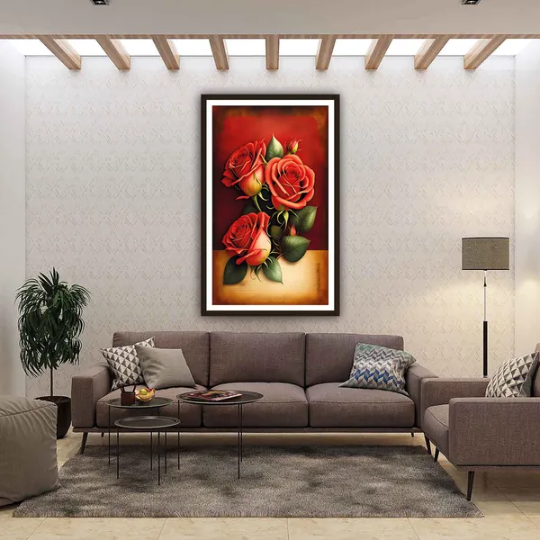 Floral_Red_Rose_Print_Framed_Wall_Art