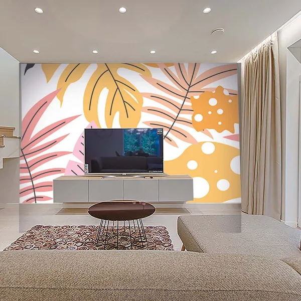 Botanical_Abstract_Leaf_Wall_Mural_Wallpaper