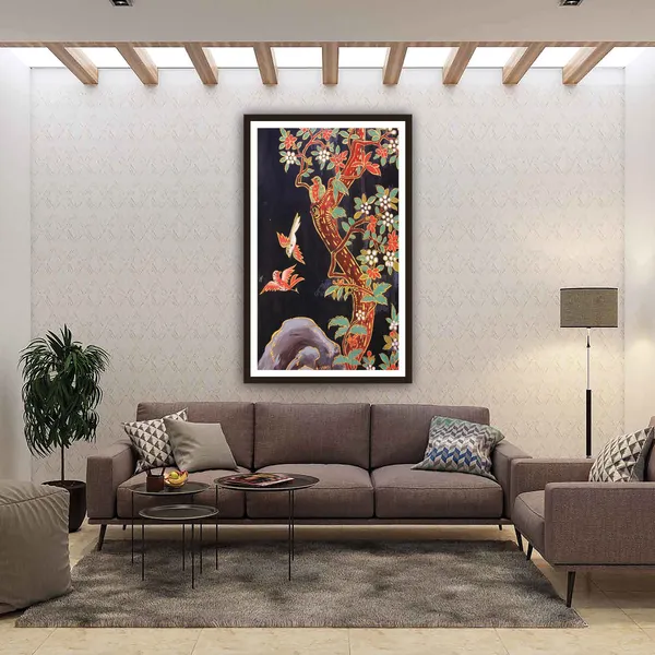 Framed_Botanical_Floral_Bird_Print_Wall_Art