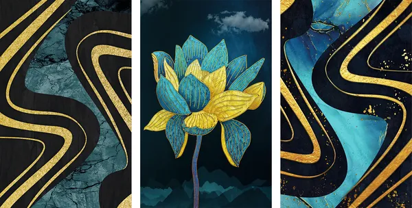 Abstract_Lotus_Framed_Wall_Art_Set