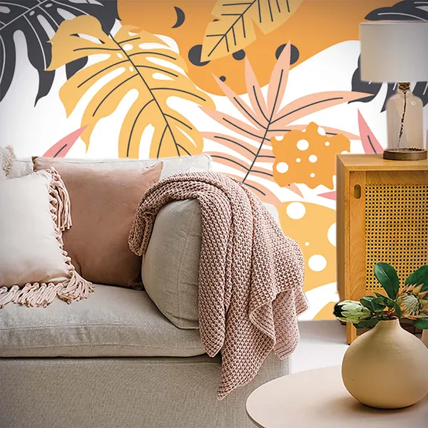Botanical_Abstract_Leaf_Wall_Mural_Wallpaper