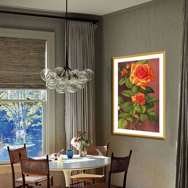 Floral_Orange_Rose_Print_Framed_Wall_Art