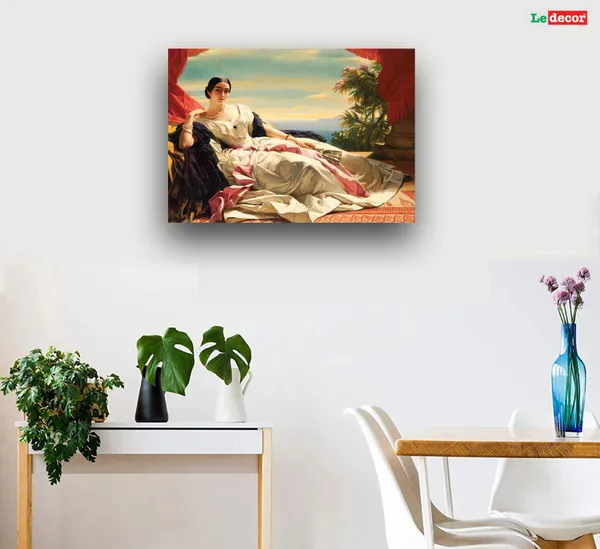 Vintage_Woman_Seaside_Scene_Wall_Painting