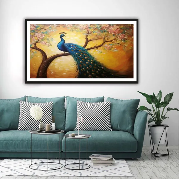 Framed_Nature_Peacock_Wall_Art