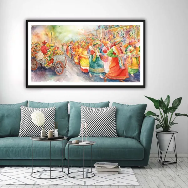 Framed_Traditional_Indian_Procession_Wall_Art