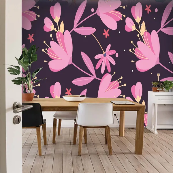 Dark_Floral_Botanical_Print_Decorative_Wallpaper