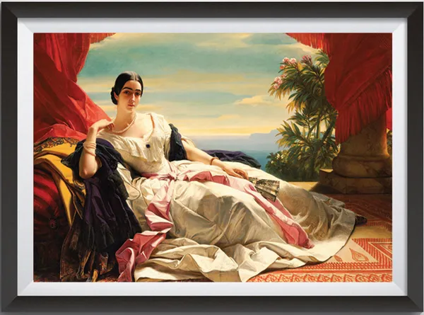 Vintage_Woman_Seaside_Scene_Wall_Painting