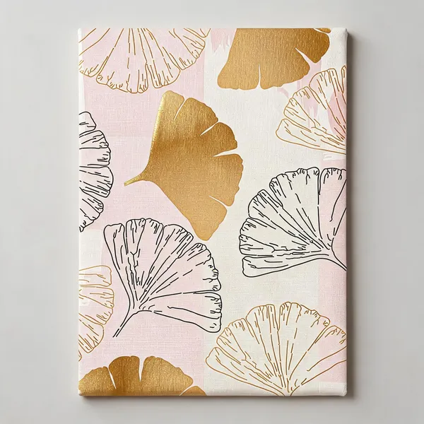 Pastel_Gold_Ginkgo_Leaf_Pattern_Wallpaper