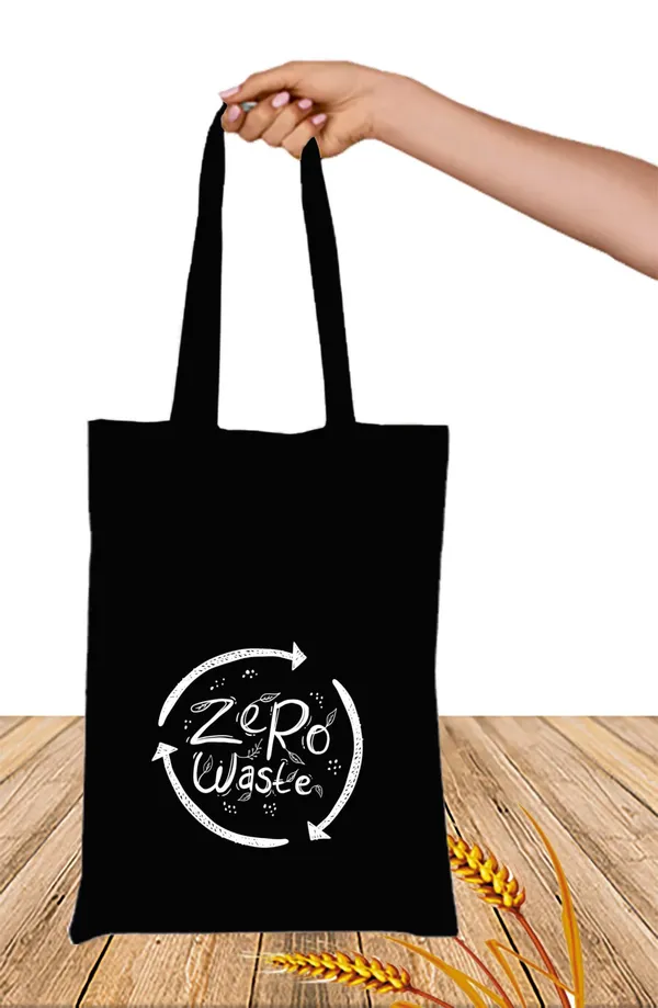 Black_Canvas_Zipper_Tote_Bag