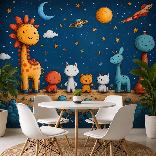 Flagged:_Category_Mismatch_-_Product_Is_Wall_Mural_But_Listed_Under_Apparel;_Multicolor_Space_Theme_Kids_Wall_Mural_Wallpaper