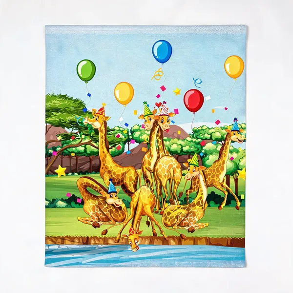 Canvas_Multicolor_Giraffe_Jungle_Cartoon_Print_Wallpaper