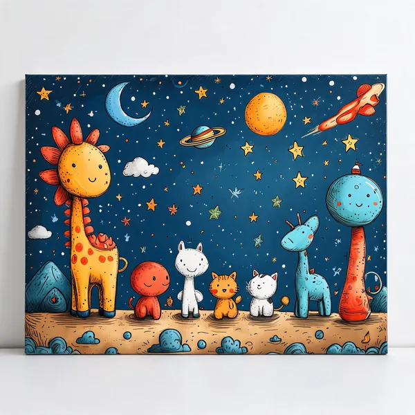 Flagged:_Category_Mismatch_-_Product_Is_Wall_Mural_But_Listed_Under_Apparel;_Multicolor_Space_Theme_Kids_Wall_Mural_Wallpaper