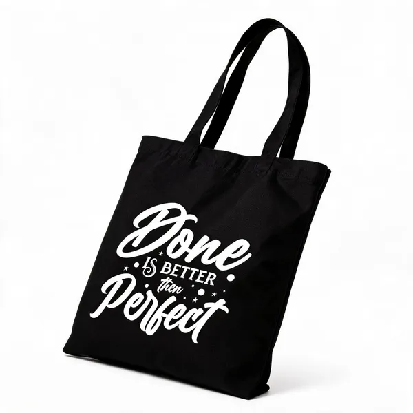 Black_Cotton_Blend_Zipper_Tote_Bag_For_Women