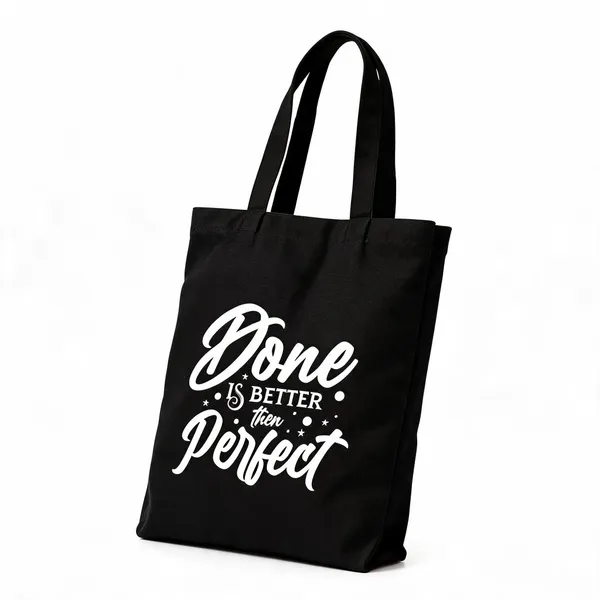Black_Cotton_Blend_Zipper_Tote_Bag_For_Women