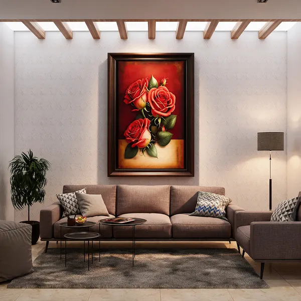 Canvas_Floral_Red_Rose_Print_Wall_Art