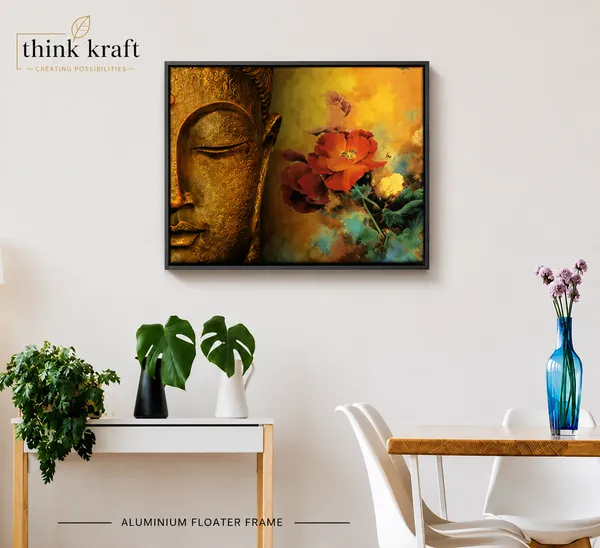 Canvas_Decorative_Buddha_Floral_Abstract_Wall_Art