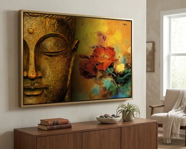 Canvas_Decorative_Buddha_Floral_Abstract_Wall_Art