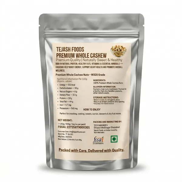 Tejash_Foods_Whole_Cashew_Nuts_W320_Grade