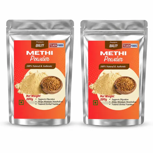 Tejash_Foods_Methi_Seed_Powder_|_Pure_Fenugreek_Powder_|_Natural_Spice_|_No_Artificial_Colours_or_Preservatives_|_200g_(Pack_of_2)