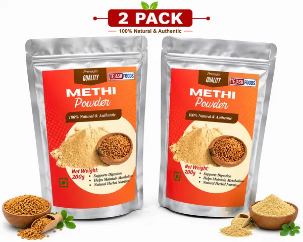 Tejash_Foods_Methi_Seed_Powder_|_Pure_Fenugreek_Powder_|_Natural_Spice_|_No_Artificial_Colours_or_Preservatives_|_200g_(Pack_of_2)