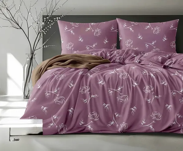 Purple_Floral_Print_Flat_Bedsheet_Set