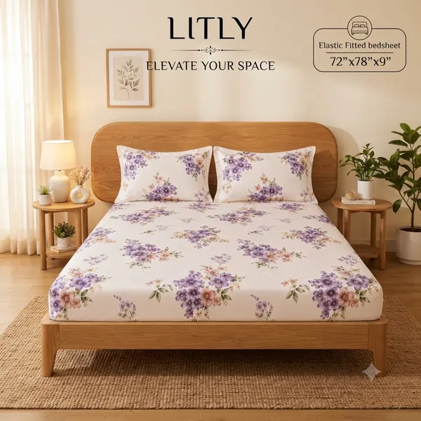 Cotton_Floral_Print_Double_Bedsheet_Set