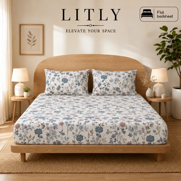 Floral_Print_Flat_Bedsheet