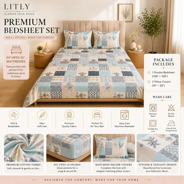 Patchwork_Printed_King_Size_Bedsheet