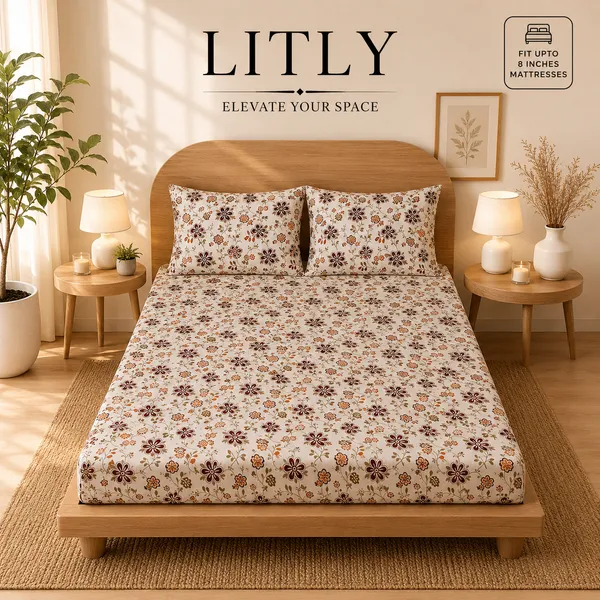 Floral_Print_Fitted_Bedding_Set