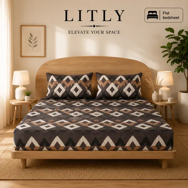 Geometric_Print_Flat_Bedsheet