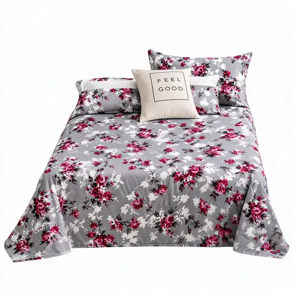 Grey_Cotton_Elegant_Floral_Print_Bedsheet_Set