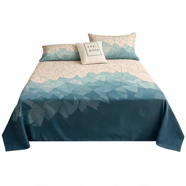 Blue__And__White_Cotton_Modern_Geometric_Print_King_Size_Bedsheet