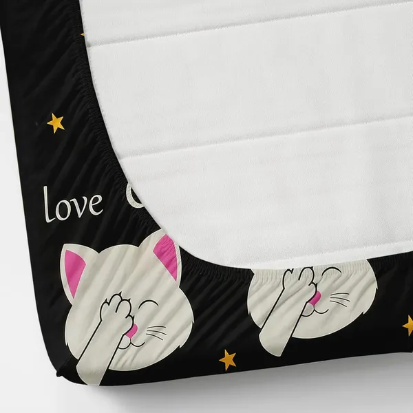 Premium_Cotton_Cat_Print_Elastic_Fitted_Bedsheet_Elastic_Fitted_King_Bedsheet_with_2_Pillow_Covers_&_360_Degree_Elasticated