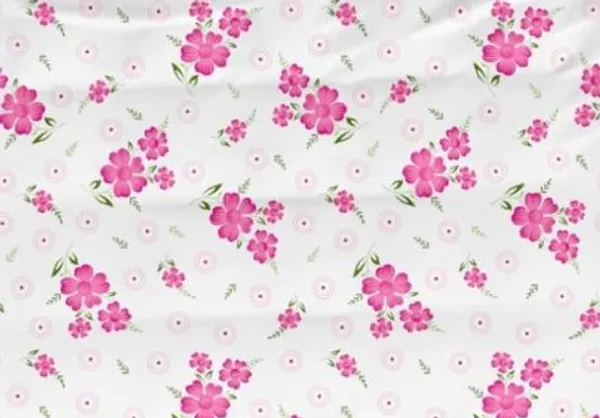White_Floral_Print_Flat_Bedsheet