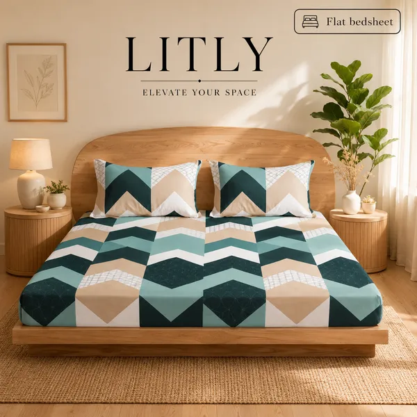 Geometric_Print_Flat_Bedsheet