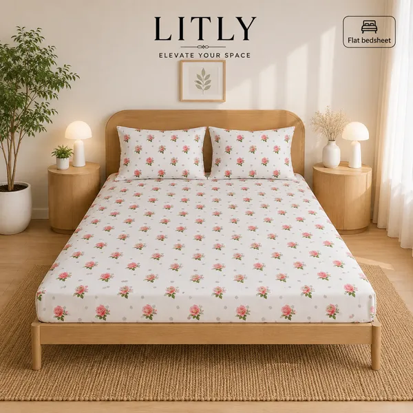 Floral_Print_Flat_Bedsheet