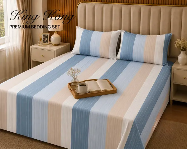 Blue_White_Striped_Flat_Bedsheet_Set