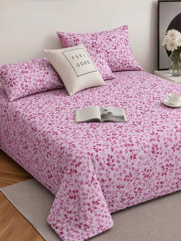 Pink_Floral_Print_Bedsheet