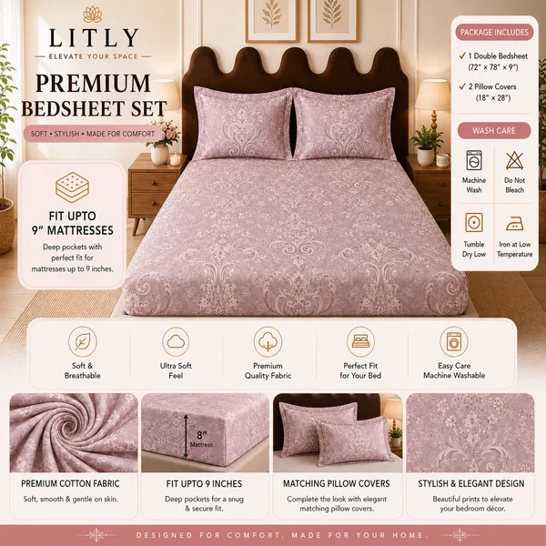 Pink_Cotton_Paisley_Print_Double_Bedsheet_Set