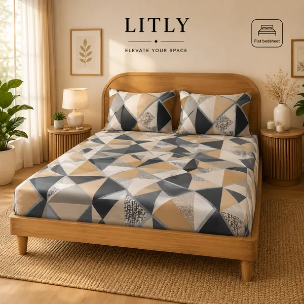 Geometric_Pattern_Flat_Bedsheet_Set