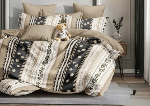 Printed_Floral_Stripe_Pattern_Bedsheet_Set