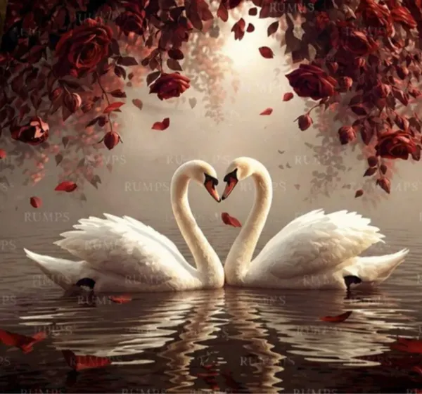 Premium_Cotton_7D_Swan_Love_Flat_King_Bedsheet_with_2_Pillow_Covers