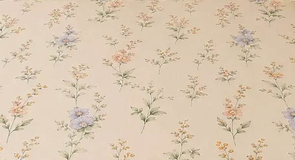 Cream_Floral_Print_Elastic_Fitted_Bedsheet