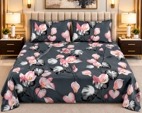 220_TC_Cotton_Blend_Bedsheet_|_Double_Size_Flat_Bedsheet_|_2_Pillow_Covers