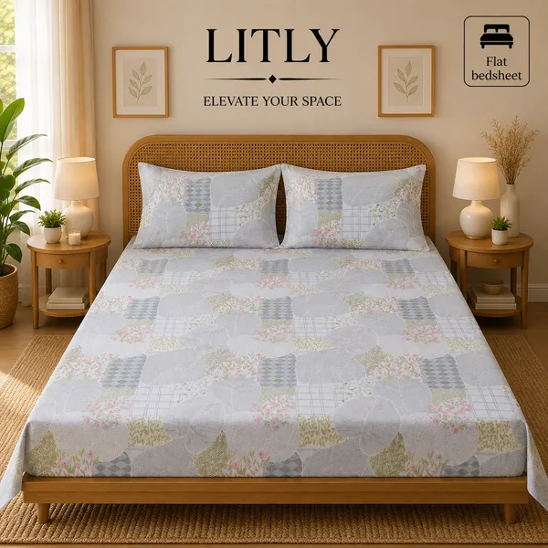 Pastel_Floral_Patchwork_King_Size_Flat_Bedsheet