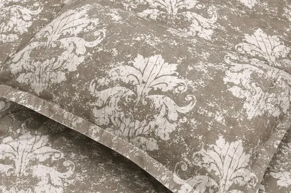 Taupe_Floral_Print_Flat_Bedsheet