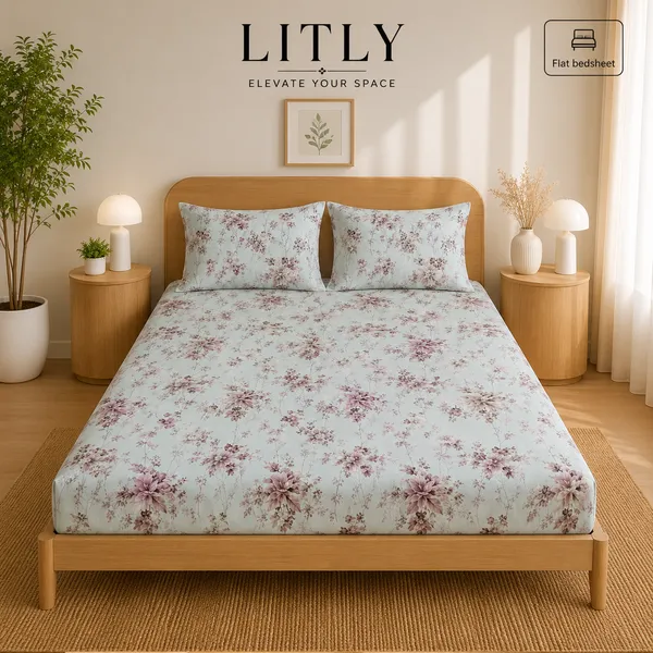 Floral_Print_Flat_Bedsheet